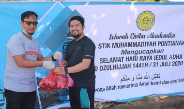 Pemotongan Hewan Qurban Idul Adha 1441H STIK Muhammadiyah Pontianak